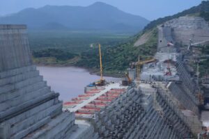 Ethiopia's Grand Renaissance Dam is seen as it undergoes construction work on the river Nile in Guba Woreda, Benishangul Gumuz Region, Ethiopia, September 26, 2019. REUTERS/Tiksa Negeri/File.